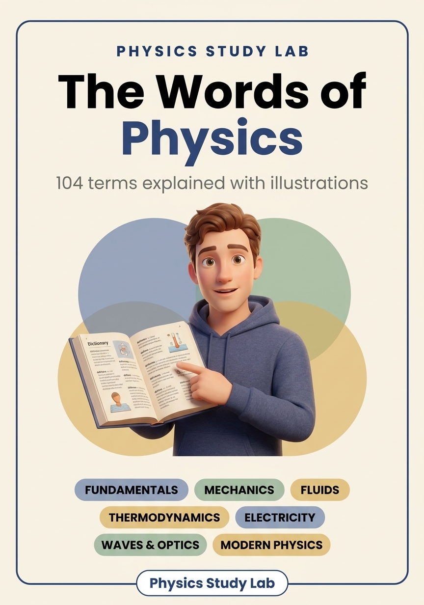 The Words of Physics — 104 terms explained with illustrations